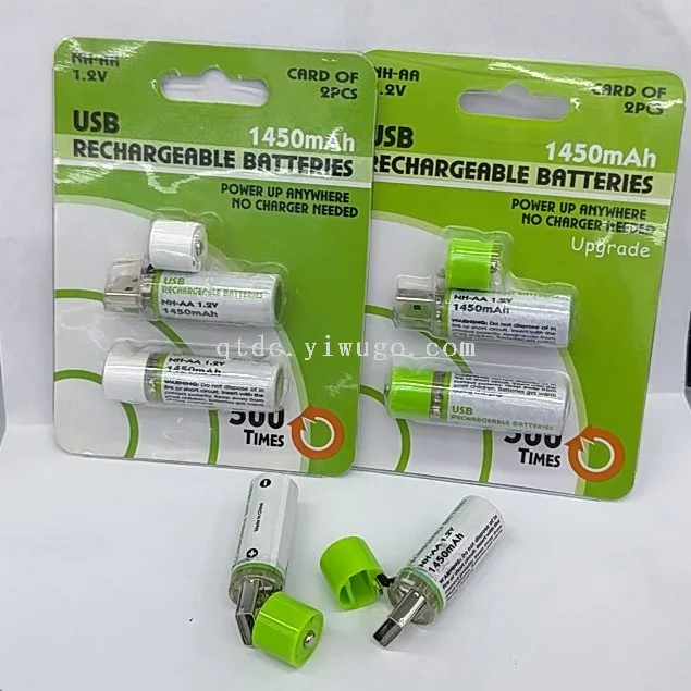 Аккумуляторные батареи с USB-зарядкой, AA/AAA, 1,2 В