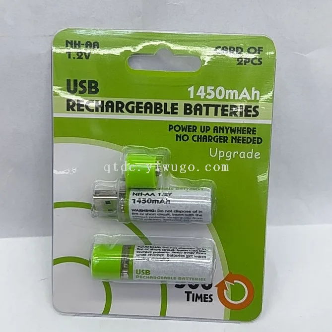 Аккумуляторные батареи с USB-зарядкой, AA/AAA, 1,2 В