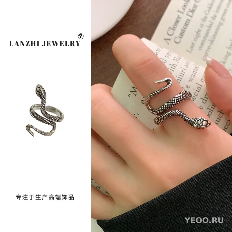 Кольцо из серебра 925 с котиком, разомкнутое, для указательного пальца, женское