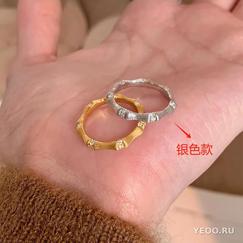 Кольцо из стерлингового серебра 925 пробы с матовыми циркониями в винтажном стиле