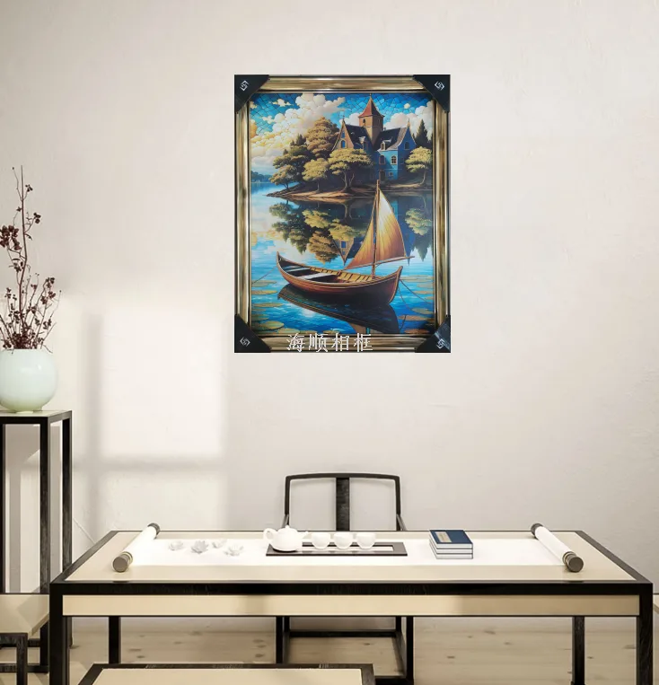Вертикальная декоративная картина на холсте, минималистичный стиль, 41x51 см