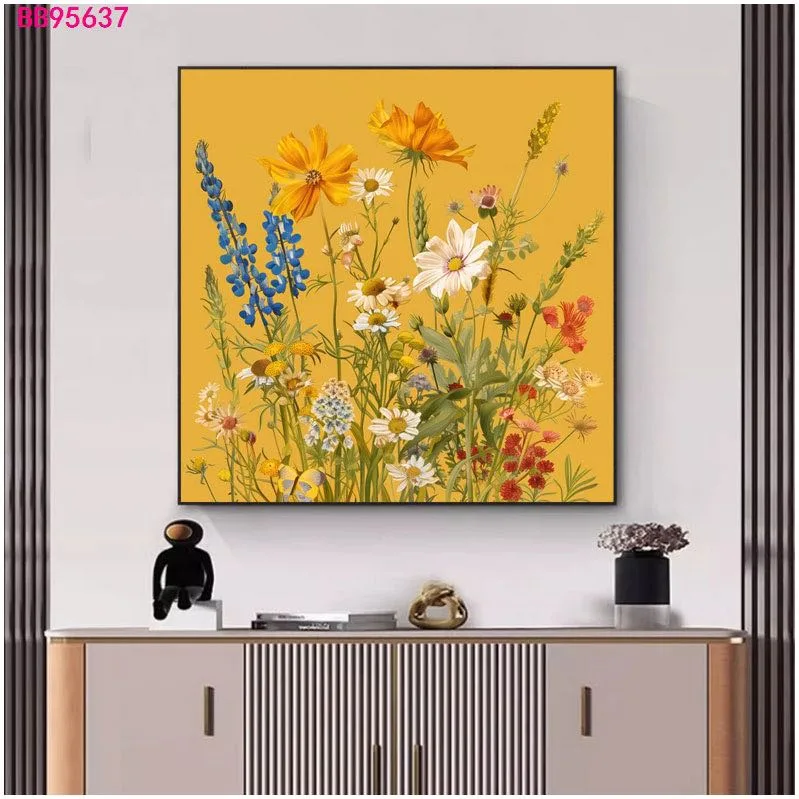 Картина в раме с цветочным мотивом, для гостиной и столовой, 40×40–60×60 см