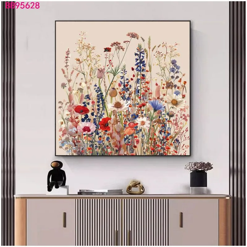 Картина в раме с цветочным мотивом, для гостиной и столовой, 40×40–60×60 см
