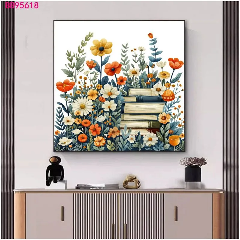 Картина в раме с цветочным мотивом, для гостиной и столовой, 40×40–60×60 см