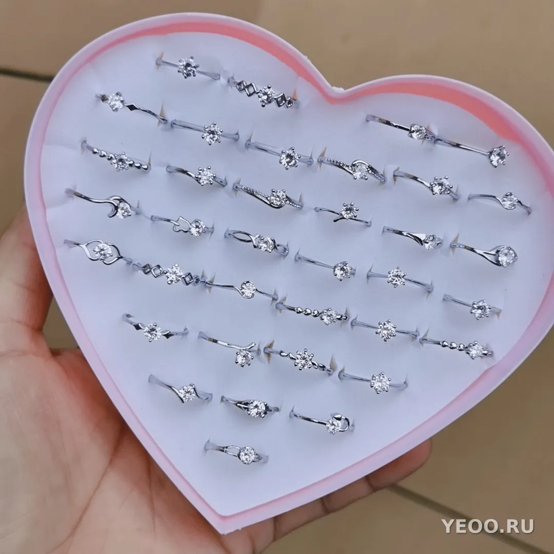Кольцо женское металлическое с цветными стразами и рисунком монеты, гальваническое покрытие