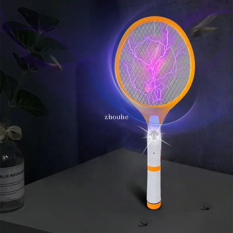 Многофункциональная электрическая мухобойка с LED-подсветкой, аккумуляторная