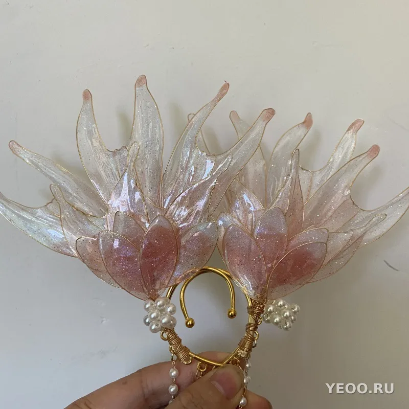 Серьги-подвески с искусственными жемчужинами, стилизованные под эльфов, с кисточками