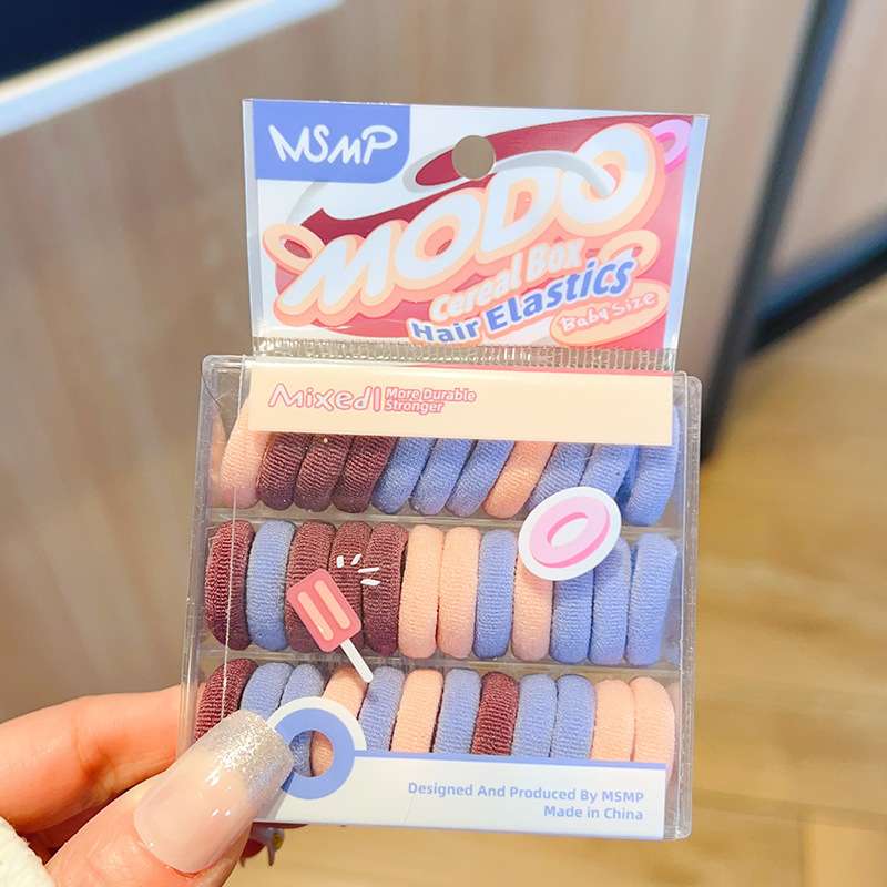 Набор детских резинок для волос, 40 шт. в коробке, мини, цветные