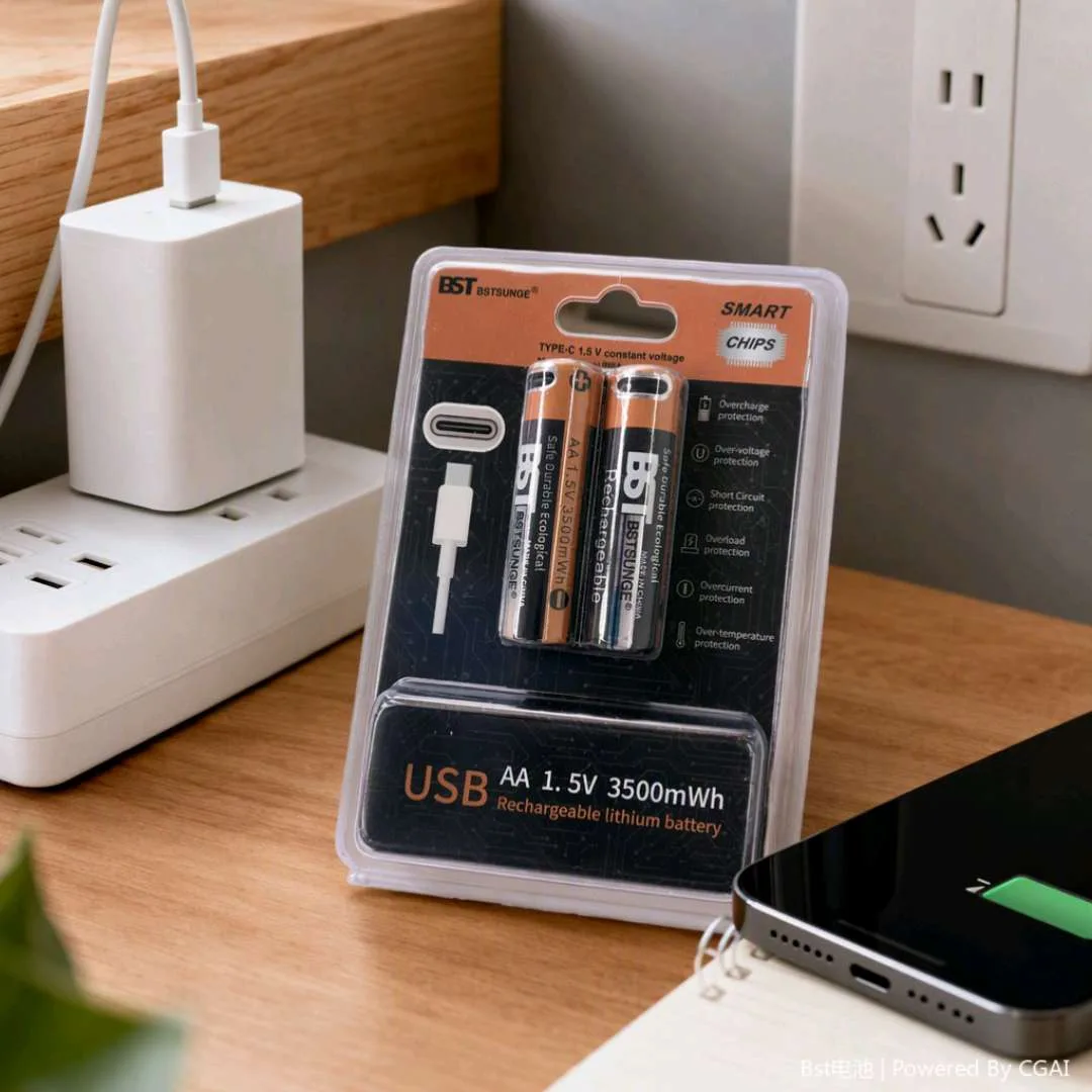 Аккумулятор Li-ion AA 1,5 В 3500 мАч с USB-зарядкой