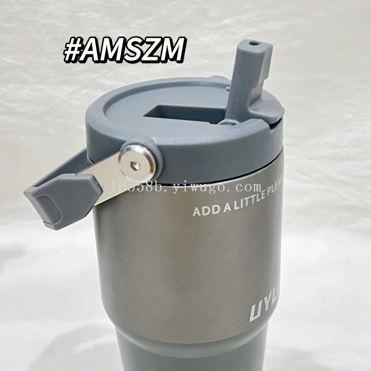Термокружка с трубочкой 20/30 oz, нержавеющая сталь 304, двойная вакуумная, для авто