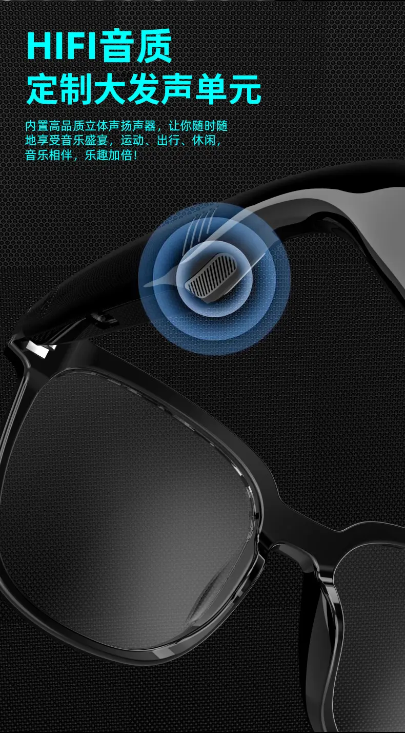 Умные Bluetooth-очки с солнцезащитными линзами и встроенными наушниками