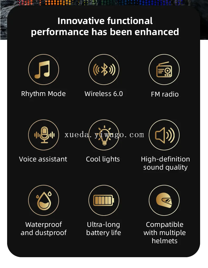 Мотоциклетная Bluetooth-гарнитура для шлема с FM-радио