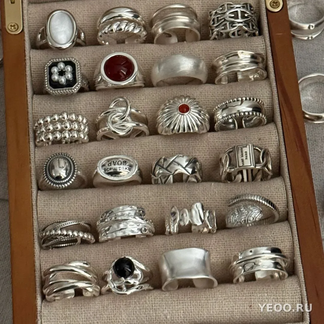 Кольцо женское в стиле ретро, массивное, минималистичное, разомкнутое, не тускнеет