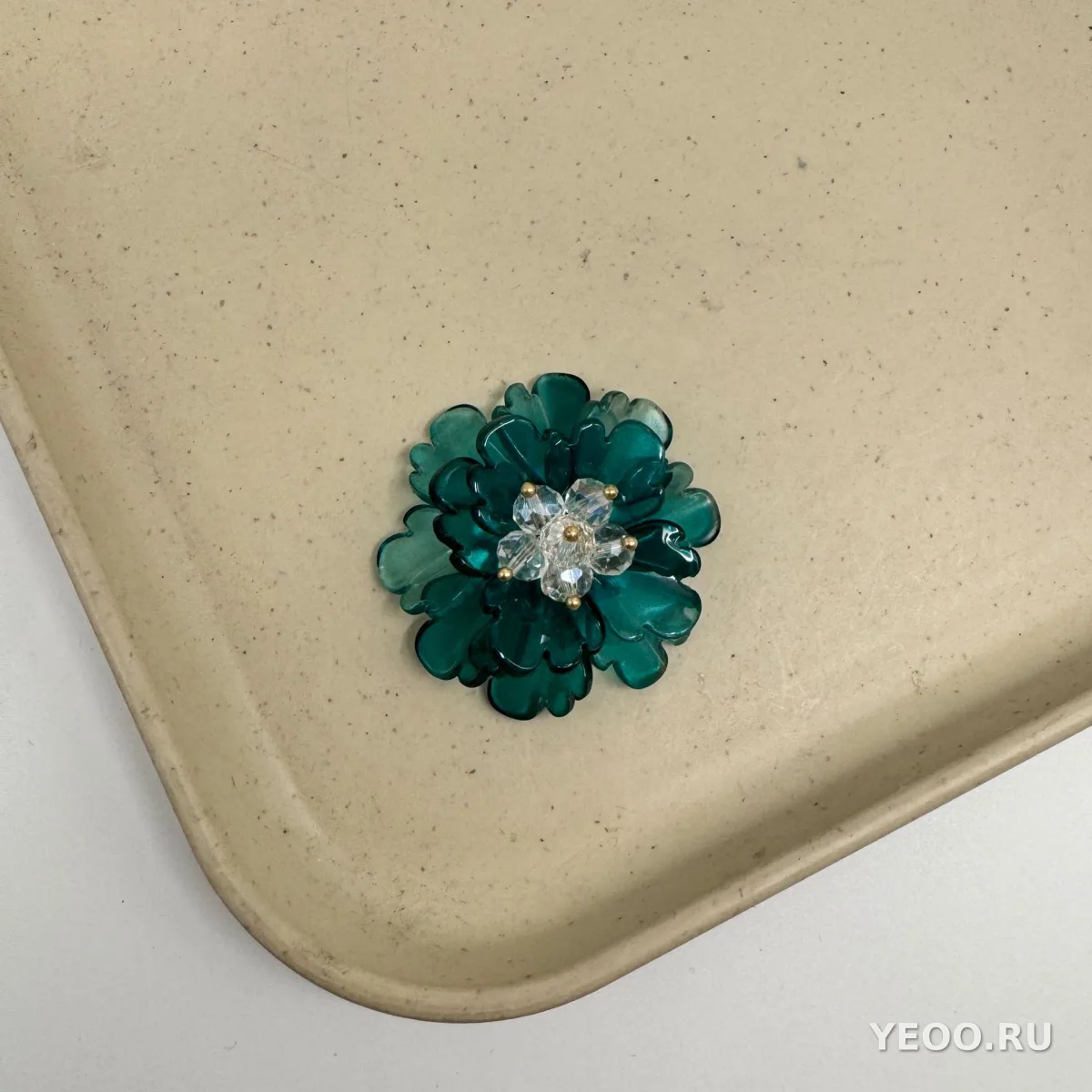 Цветочные элементы для DIY из стекла/хрусталя, радужное покрытие
