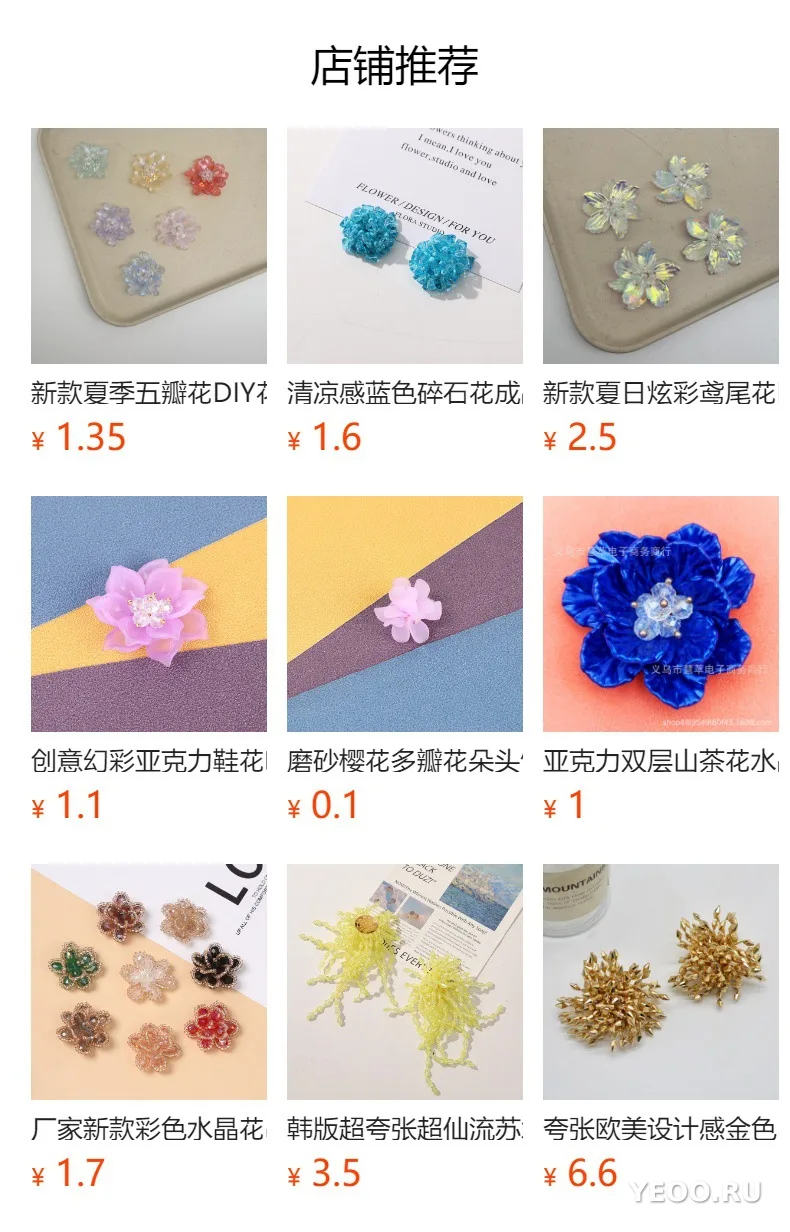 Цветочные элементы для DIY из стекла/хрусталя, радужное покрытие
