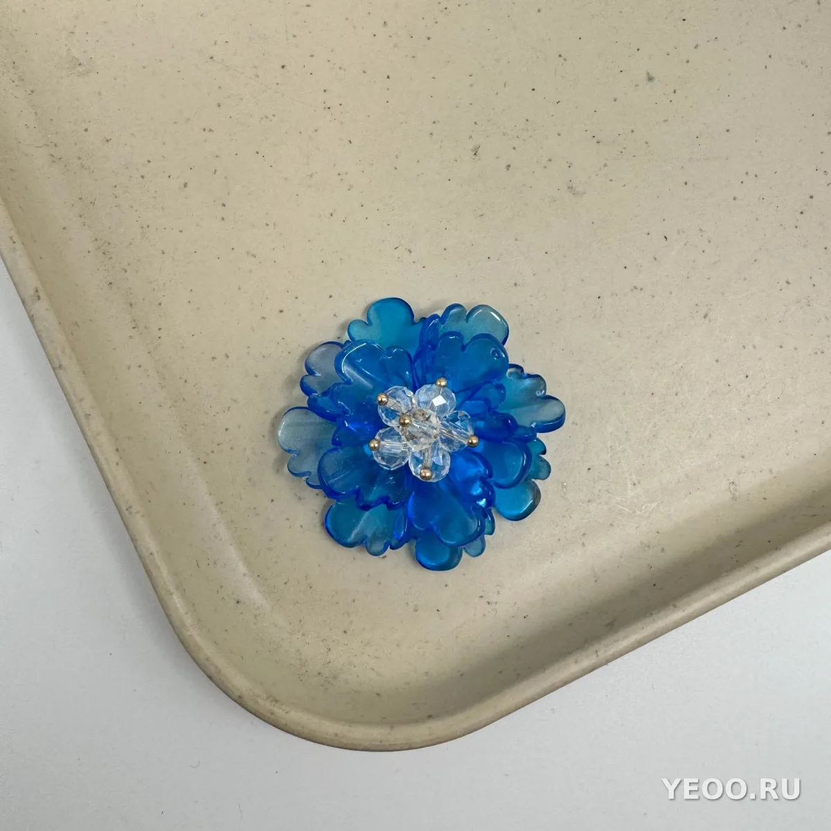 Цветочные элементы для DIY из стекла/хрусталя, радужное покрытие