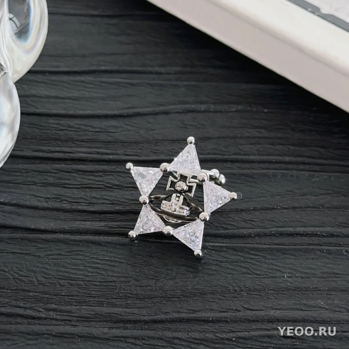 Серьги-клипсы для хрящика уха в форме звезды и скрипки, без прокола