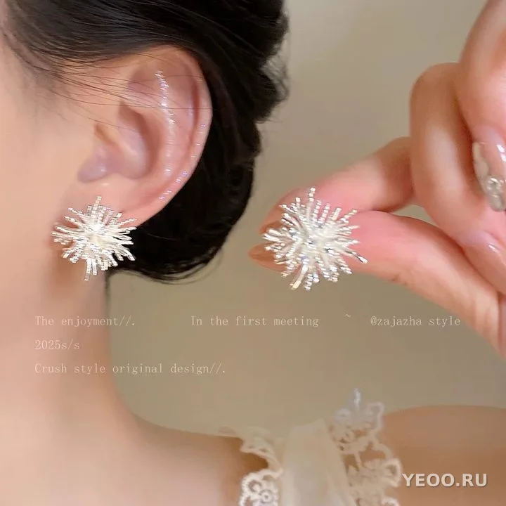 Серьги-клипсы женские с жемчугом и бантиком, сплав, 2025