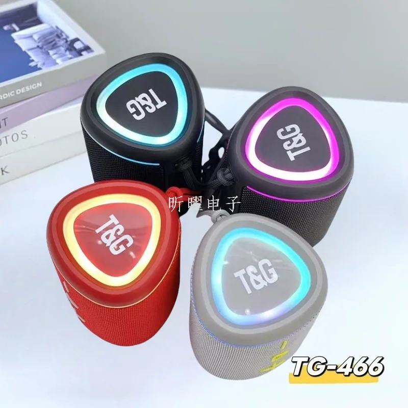 Портативная Bluetooth-колонка TG466 с TWS, FM-радио и LED-подсветкой