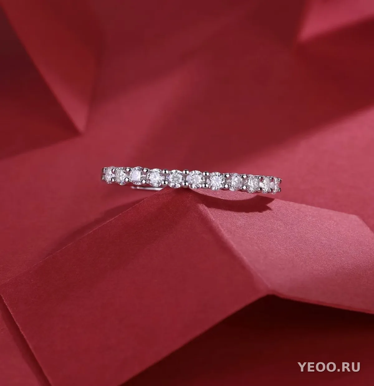 Кольцо из серебра S925 с муассанитом, женское, стартовое, для наложения