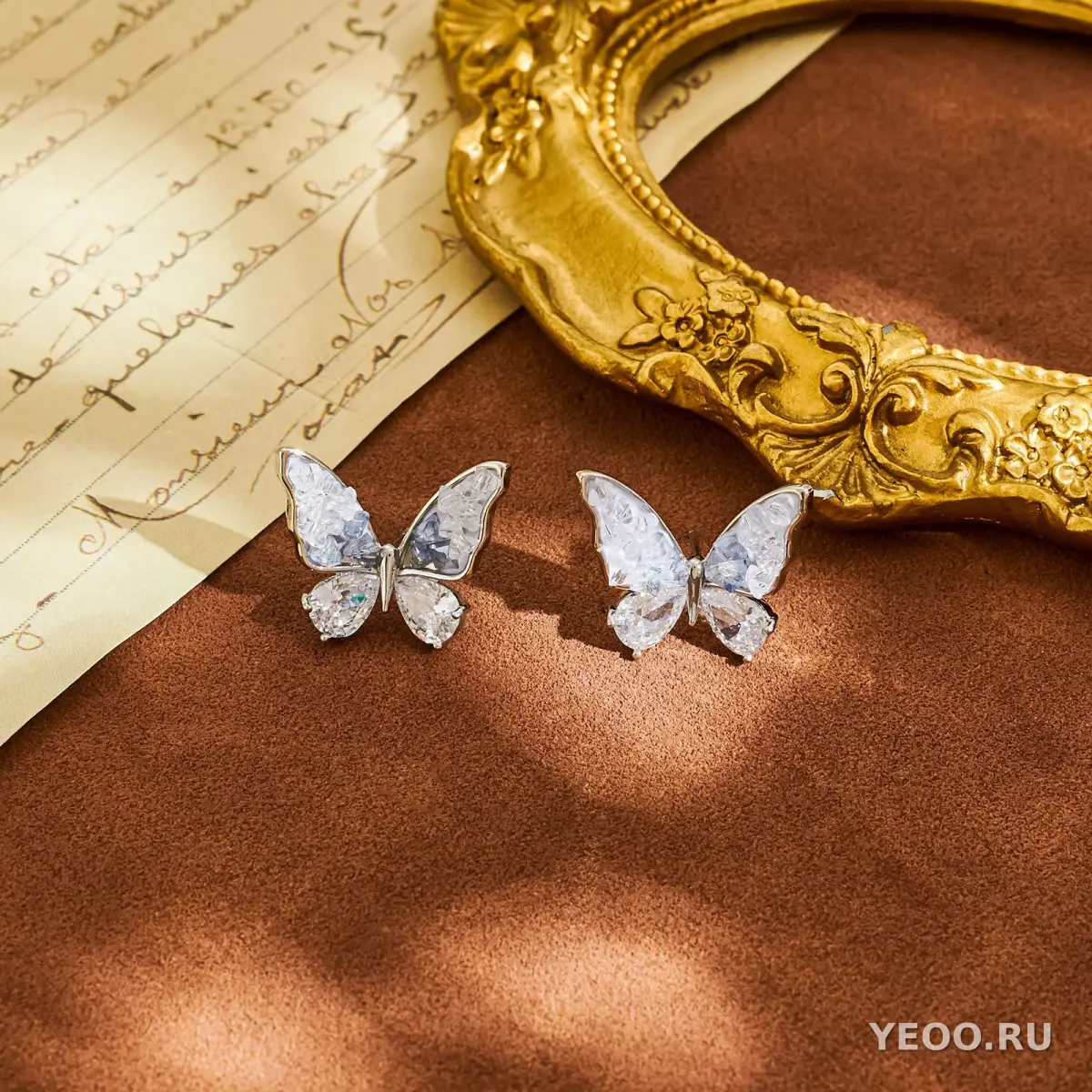 Серьги-гвоздики из стерлингового серебра 925 пробы с искусственным кристаллом, геометрическая форма