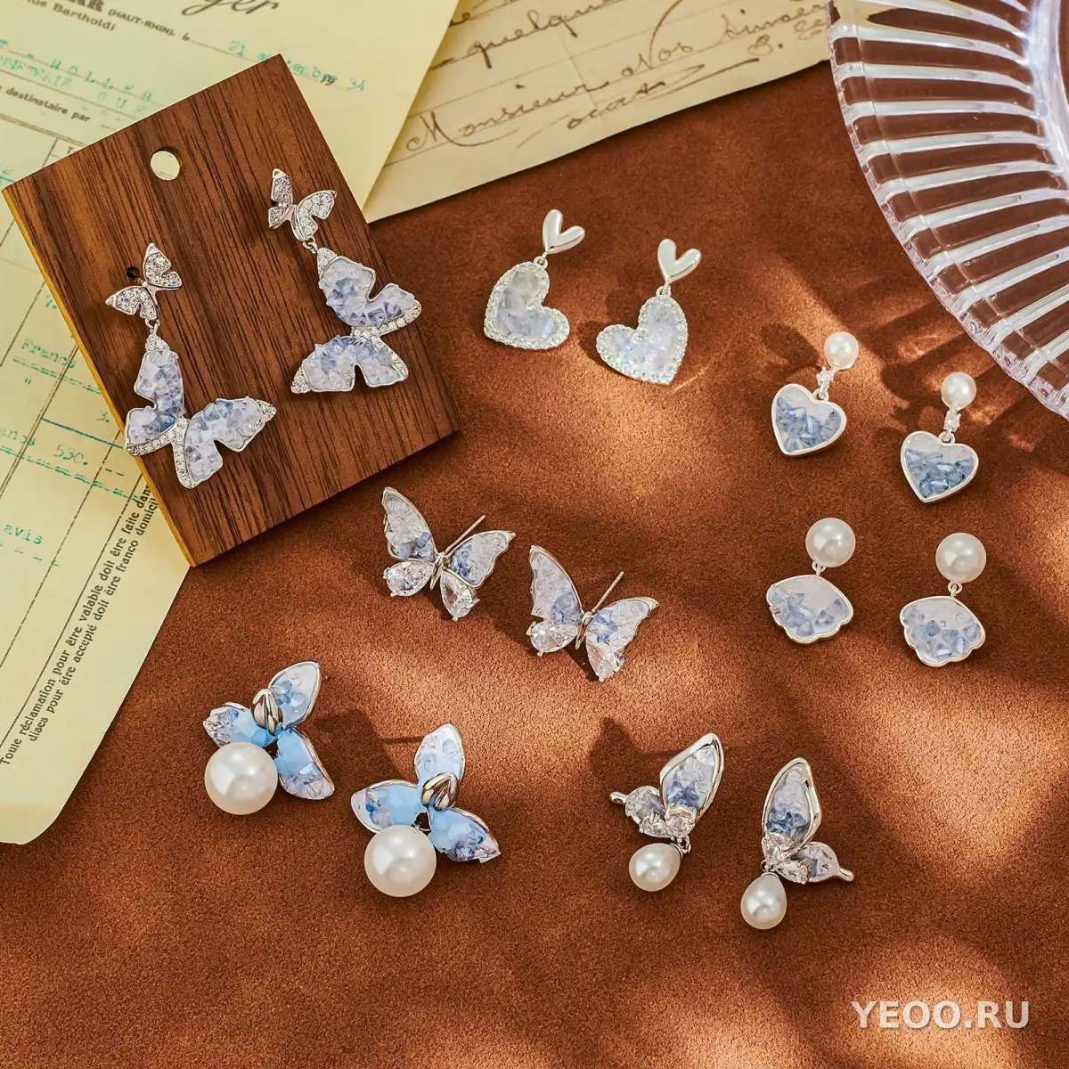 Серьги-гвоздики из стерлингового серебра 925 пробы с искусственным кристаллом, геометрическая форма