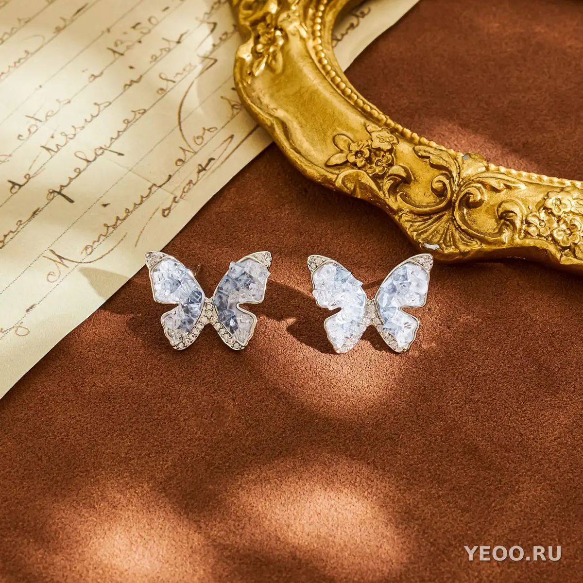 Серьги-гвоздики из стерлингового серебра 925 пробы с искусственным кристаллом, геометрическая форма