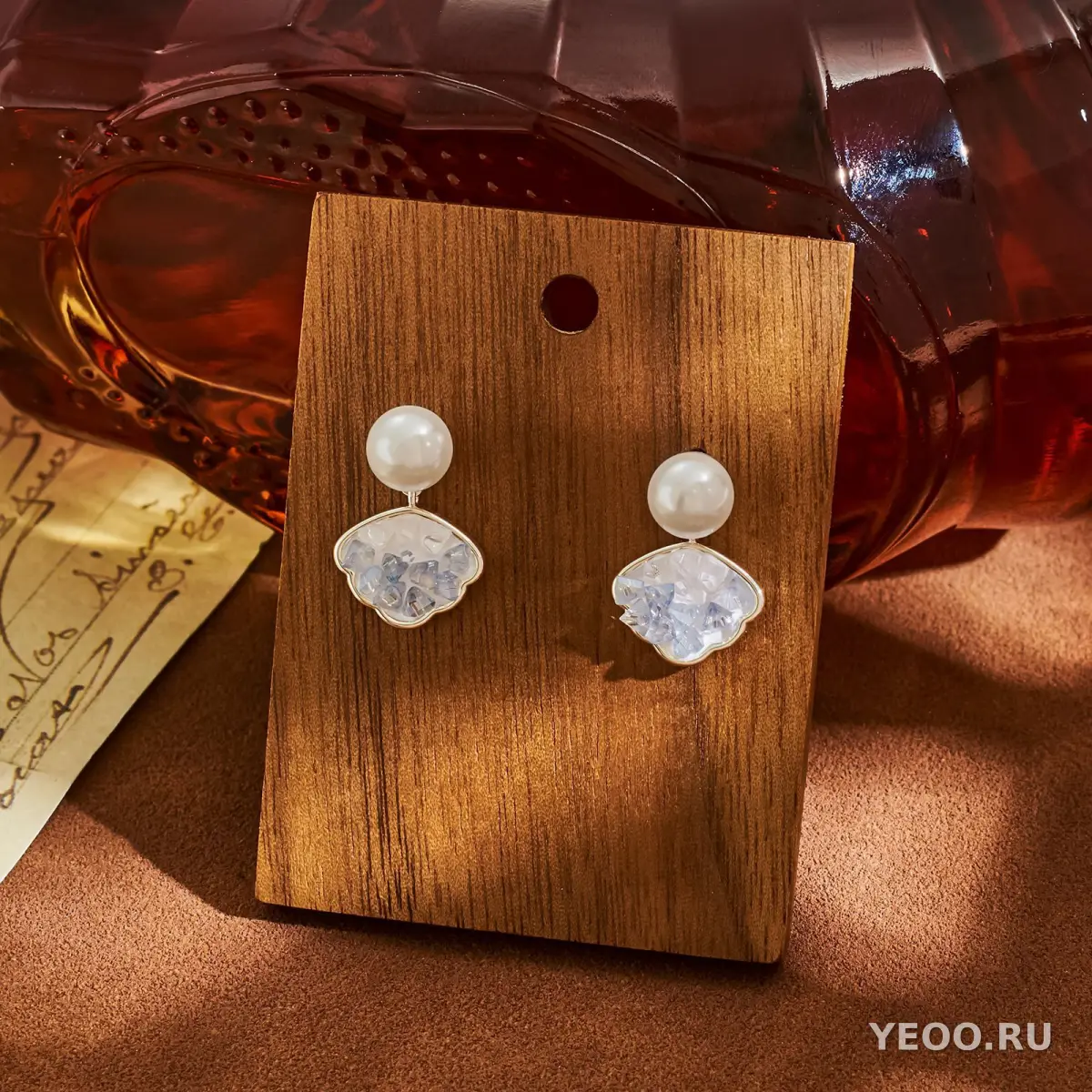 Серьги-гвоздики из стерлингового серебра 925 пробы с искусственным кристаллом, геометрическая форма