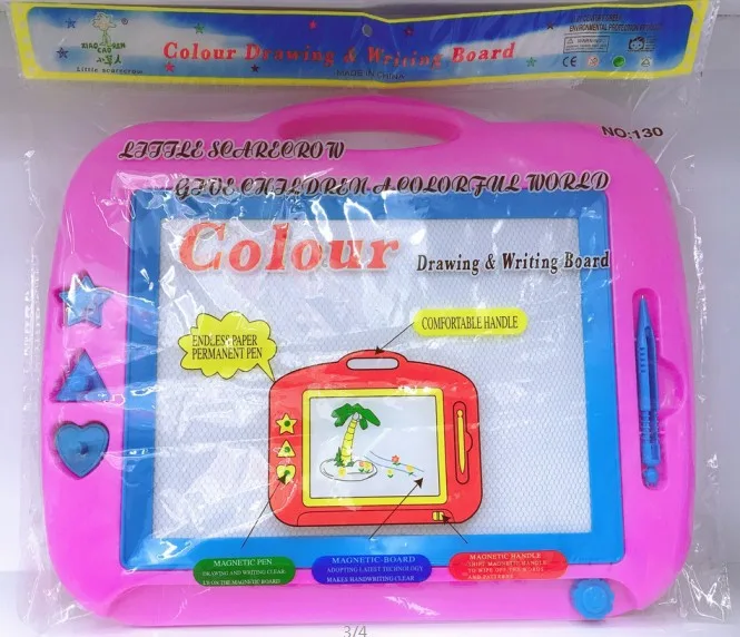 Магнитная доска для рисования со штампами, пластиковая, 32×27 см
