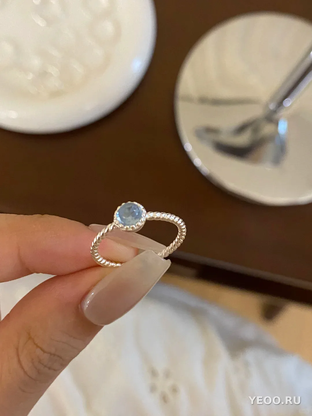 Кольцо корейское из серебра 925, гладкая шинка, для мизинца, разомкнутое