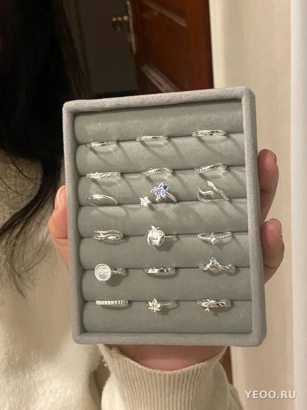 Кольцо корейское из серебра 925, гладкая шинка, для мизинца, разомкнутое