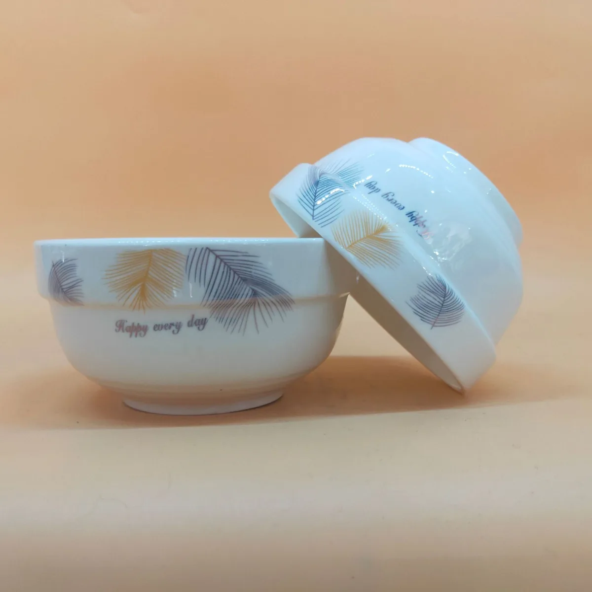 Керамическая миска для риса с золотым бортиком, ассорти