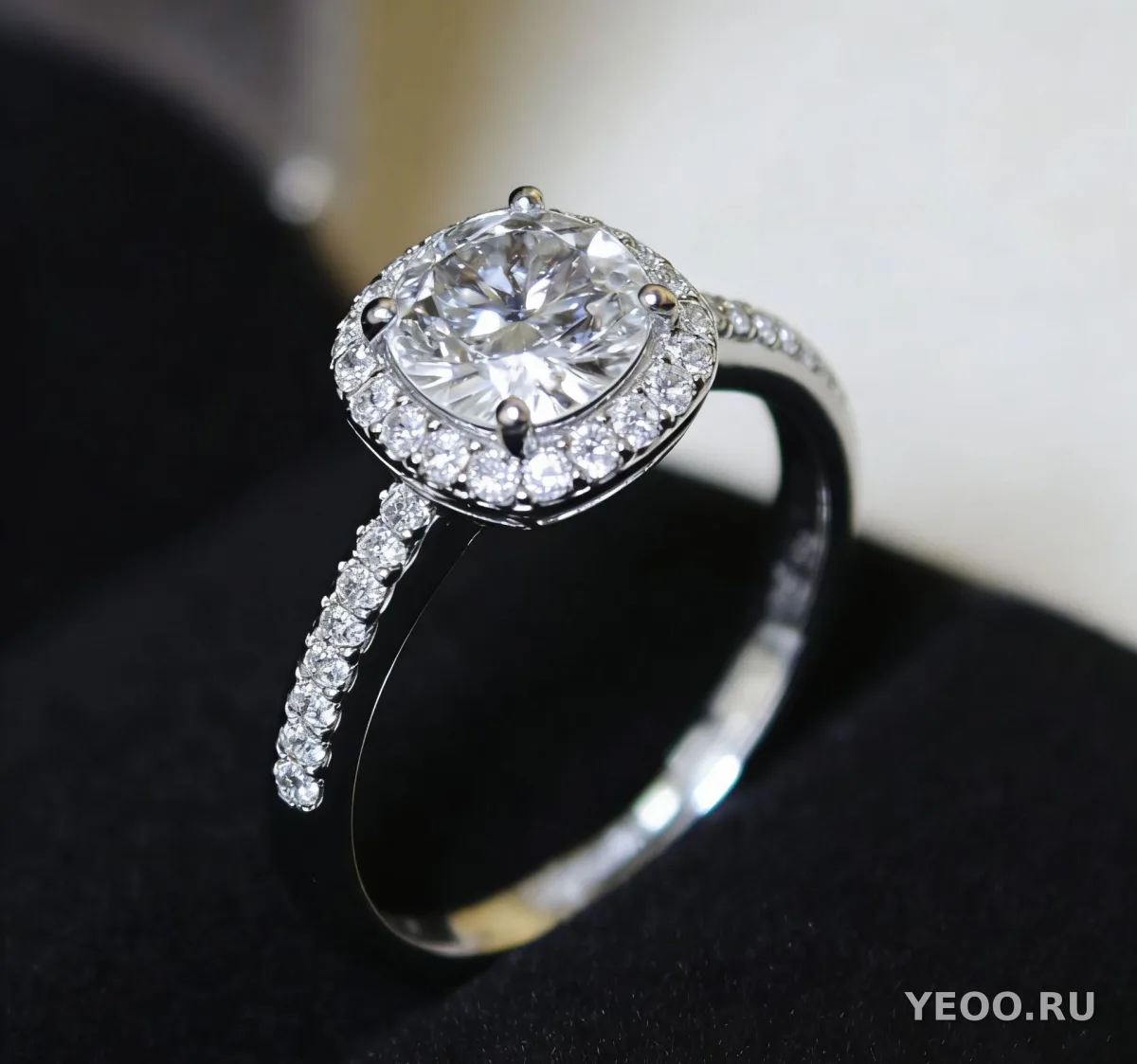 Кольцо женское из серебра S925 с муассанитом 1 карат, квадратный камень, для помолвки