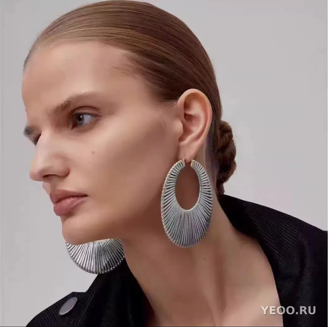 Серьги-заклёпки из меди с гальваническим покрытием, геометрический узор, складчатая текстура, имитация сумочки