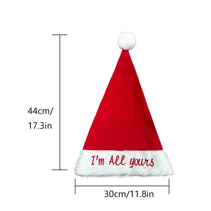 Рождественская шапка из фланели с надписью «Marry Christmas»