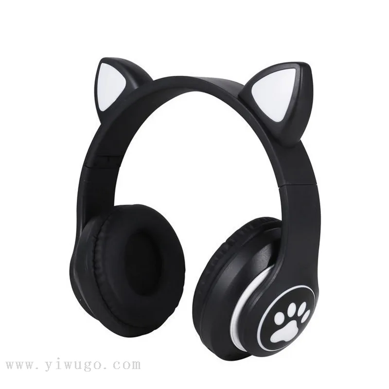 Беспроводные Bluetooth-наушники с кошачьими ушками и LED-подсветкой