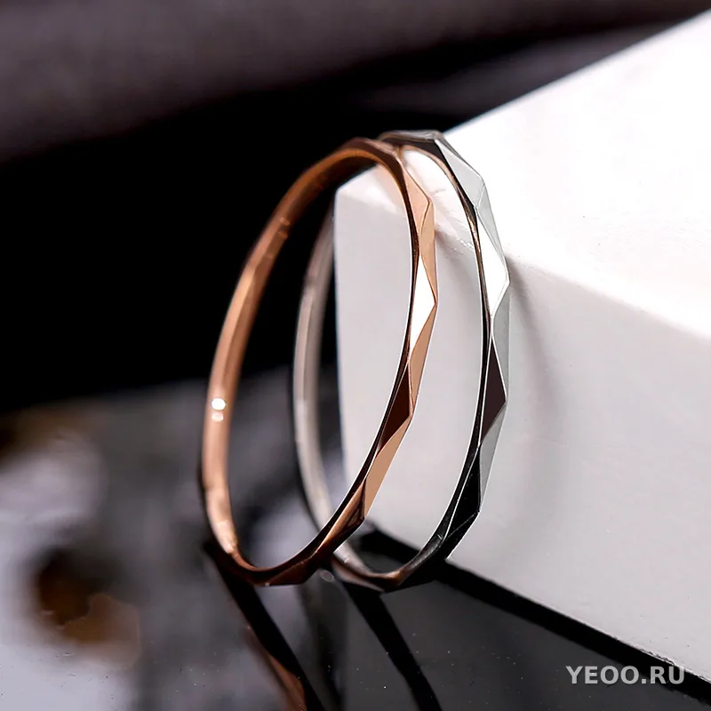 Кольцо женское из титановой стали, гладкое, покрытие 18K, для мизинца, не тускнеет