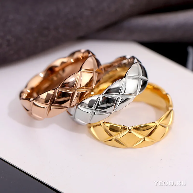 Кольцо женское из титановой стали, гладкое, покрытие 18K, для мизинца, не тускнеет
