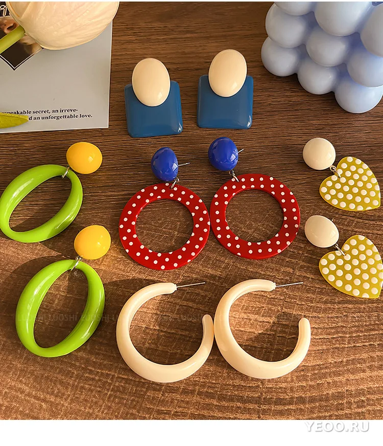 Серьги-клипсы в гонконгском стиле, без прокола, из сплава