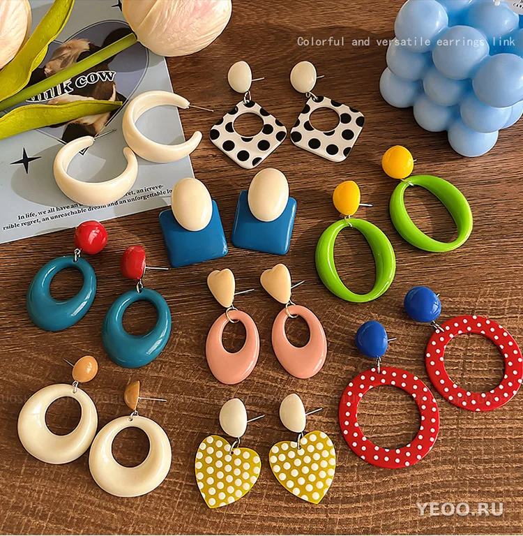 Серьги-клипсы в гонконгском стиле, без прокола, из сплава