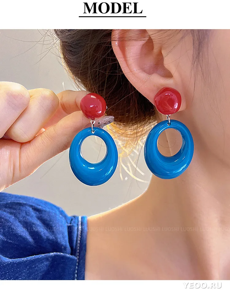 Серьги-клипсы в гонконгском стиле, без прокола, из сплава