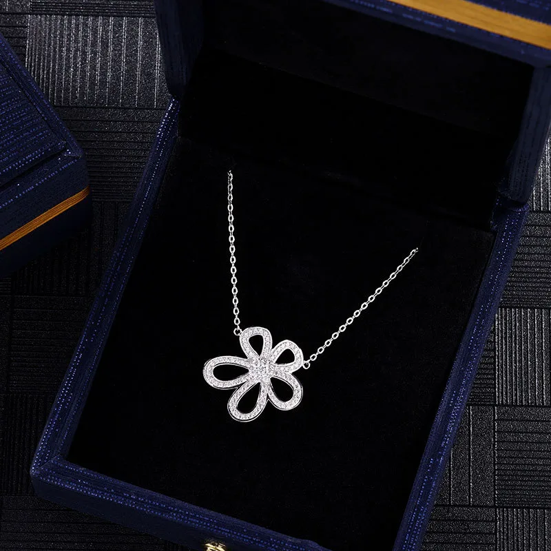 Серебряное колье «Подсолнух» из серебра 925 пробы с цветком