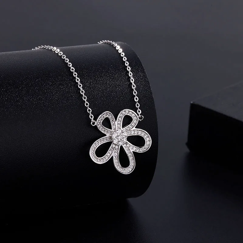 Серебряное колье «Подсолнух» из серебра 925 пробы с цветком