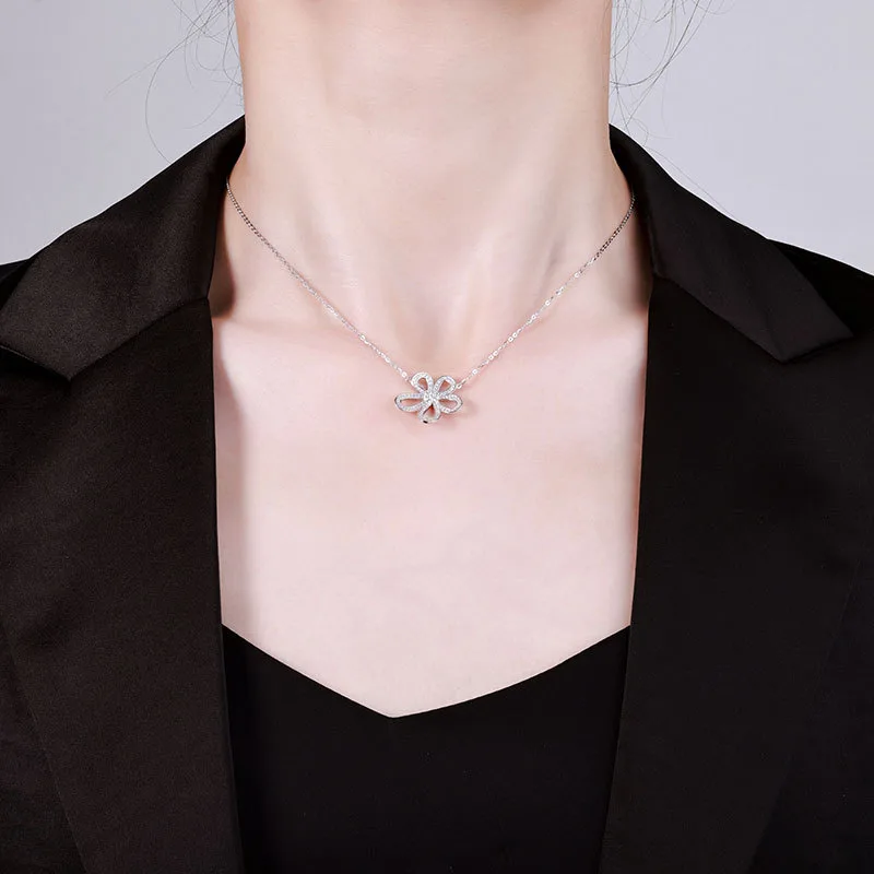 Серебряное колье «Подсолнух» из серебра 925 пробы с цветком
