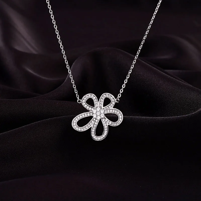 Серебряное колье «Подсолнух» из серебра 925 пробы с цветком