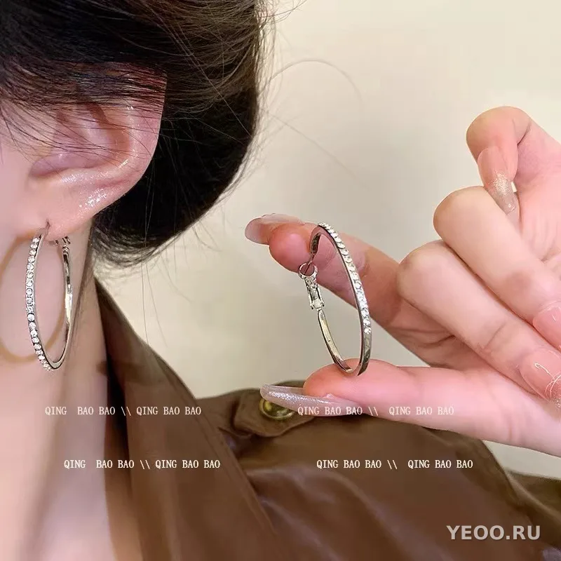 Серьги-кольца из серебра 925 пробы для женщин и мужчин, минималистичные, для круглого и квадратного лица