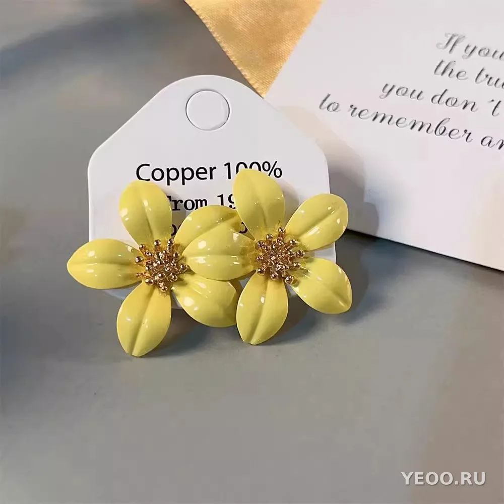 Серьги-подвески из органзы с цветочным узором, серебряная основа 925 пробы