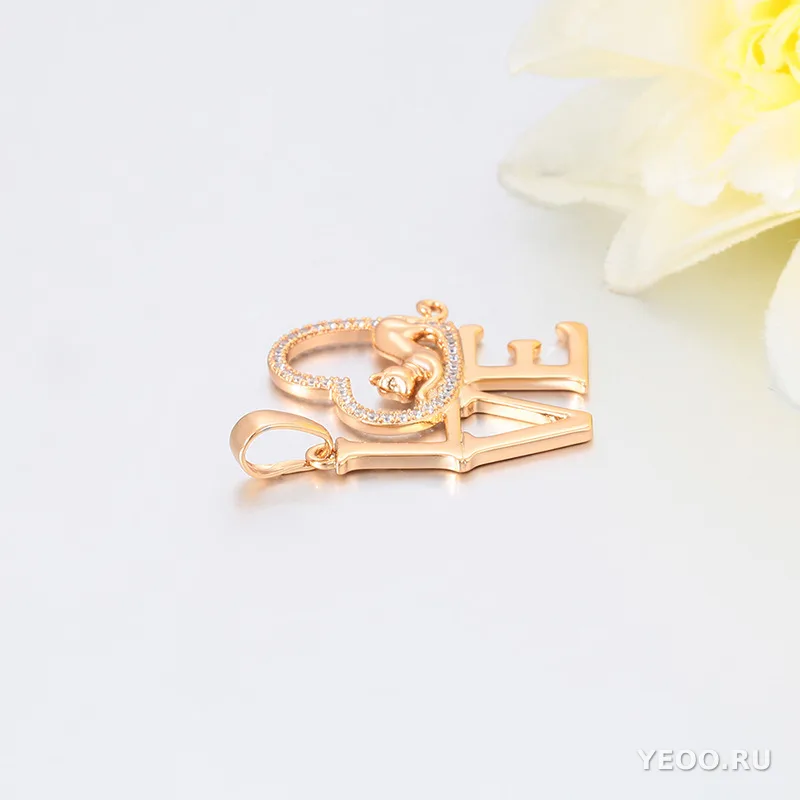Подвеска-котик из медного сплава с покрытием 18K, ретро-стиль