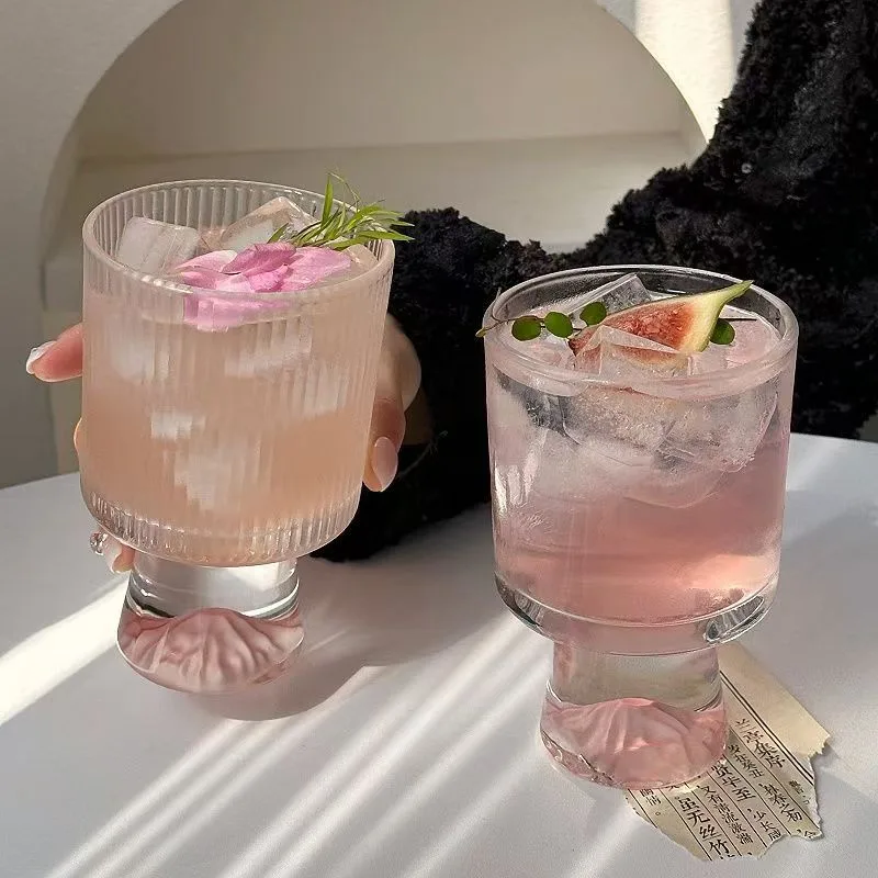 Стакан стеклянный с золотой каймой, для напитков и десертов, 1 шт.