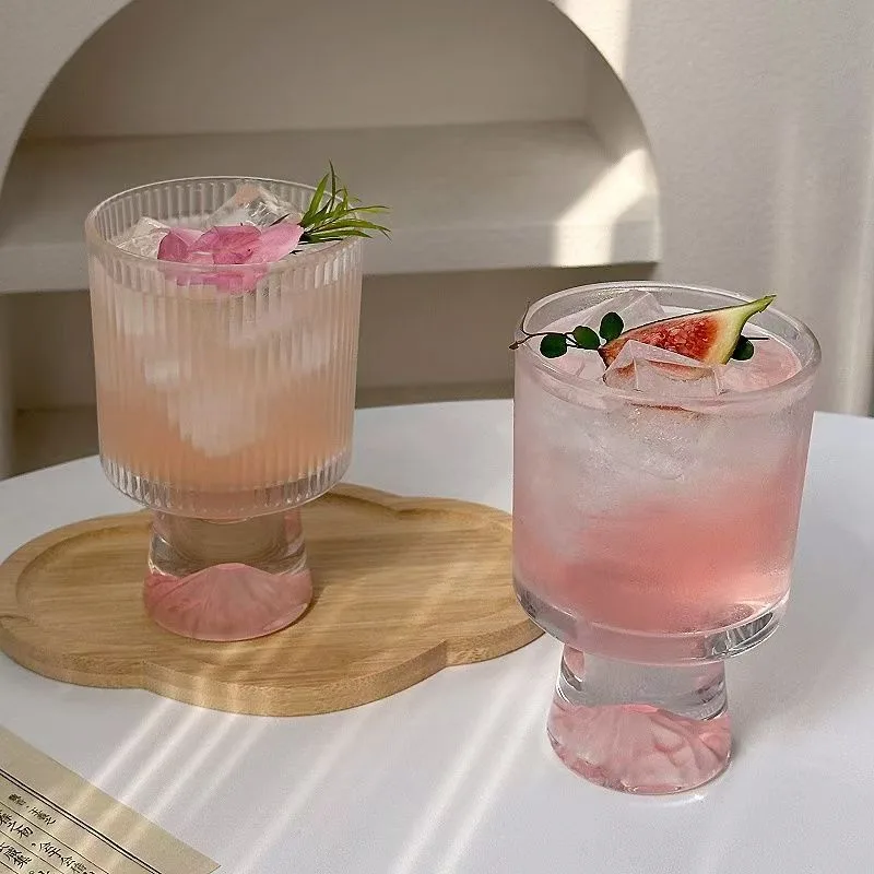 Стакан стеклянный с золотой каймой, для напитков и десертов, 1 шт.